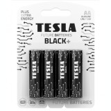 Set 4 baterii alcaline AA LR6 TESLA BLACK B4 1.5V