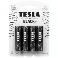 Set 4 baterii alcaline AA LR6 TESLA BLACK B4 1.5V