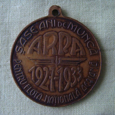 Medalie 6 ani de Munca Flota Aeriana ARPA 1927-1933 - Carol II