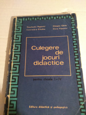 CULEGERE DE JOCURI DIDACTICE CLASA 1-4 1971 foto