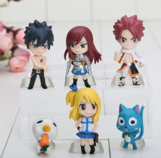 Set figurine Fairy Tail Natsu Erza Gray Lucy Happy anime 5 cm foto