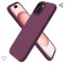 Husa silicon antisoc cu microfibra interior pentru Iphone 15 Plus Visiniu