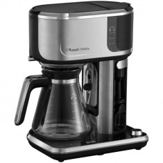 Cafetiera Russell Hobbs Coffee Bar Attentiv 26230-56, 1.25 L, 1400 W, Sistem anti-picurare, Spumant lapte, Gri/Negru