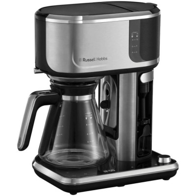 Cafetiera Russell Hobbs Coffee Bar Attentiv 26230-56, 1.25 L, 1400 W, Sistem anti-picurare, Spumant lapte, Gri/Negru foto