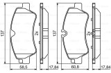 BOSCH 0 986 494 796 set placute frana,frana disc
