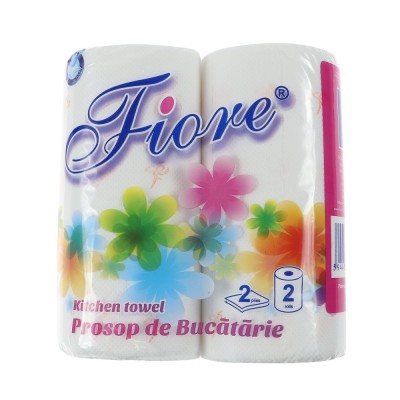 Prosop hartie Fiore, alb, 2 straturi, L 20.5 m, 2 bucati / set foto