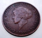 Luxemburg 10 Centimes 1930 Charlotte, Bronz, KM#41, Moneda Straina