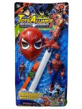Set de joaca Toys Alliance Super Hero cu masca, sabie, ceas si figurine Spiderman
