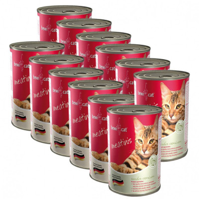 Conservă BEWI CAT Meatinis WILD 12 x 400 g foto