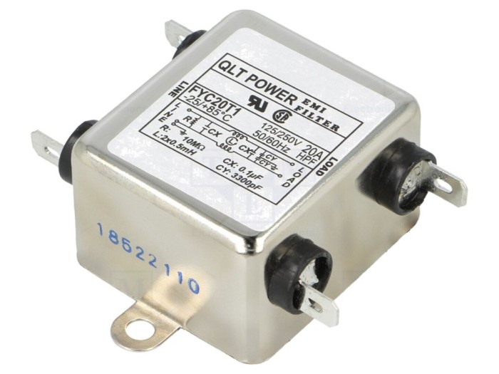 Filtru anti-interferențe 250VAC 20A