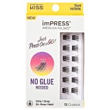Gene false Impress Press-On Falsies Sleek Natural, 12 bucati, Kiss