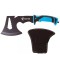 Mini topor camping Tomahawk Foxter, 29 cm, husa lama, maner anti-alunecare, albastru