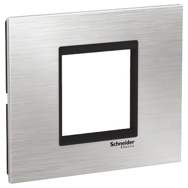 Rama Ornament 2M inox Schneider Eazy Styl argintiu negru LMR7762031 foto