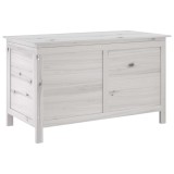 Cumpara ieftin Lada depozitare de gradina alb 99x49,5x58,5 cm lemn masiv brad