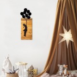 Cumpara ieftin Tablou din lemn si metal Child Negru 30x86x3 cm