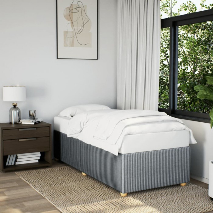 Gossi cadru de pat, gri deschis, 80x200 cm, textil