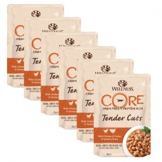 Wellness CORE Tender Cuts pui &amp;amp;amp; curcan 6 x 85 g foto