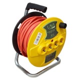 Prelungitor electric pe tambur, 3x2.5 mm&sup2;, IP20, 30 m, 4 prize