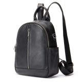 Rucsac dama piele naturala, Velvet, Negru, BUSY Ldy&amp;Gtm
