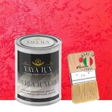 Vopsea Decorativă Interior Perla Luxury Rosu Intens 2 Litri cu Fulgi Perlați, Pensulă Inclusă &ndash; Toro Decor