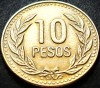 Moneda 10 PESOS - COLUMBIA, anul 1989 * cod 3856, America Centrala si de Sud
