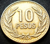 Moneda 10 PESOS - COLUMBIA, anul 1989 * cod 3856, America Centrala si de Sud