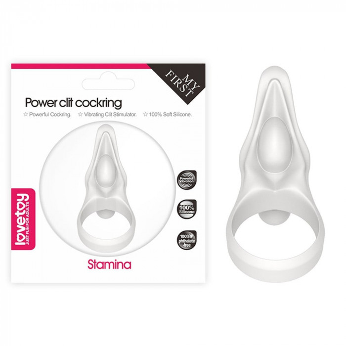 Power Clit Silicone Cockring - Inel din Silicon cu Glonț Vibrator