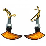 Indicator LED Mini pentru motocicleta Blade Custom Mini Indicator Negru cu E-Mark Performance AutoTuning