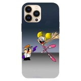 Husa compatibila cu Apple iPhone 15 Pro Max, Viceversa, model Stop dancing Dexter , Silicon, TPU, Transparent, Carcasa