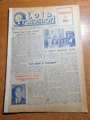 Loto pronosport 1 mai 1961-interviu silviu bindea despre fotbalul din timisoara foto