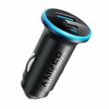 Anker - Car Charger 323 (A2735G11) - USB, Type-C, LED Light, 52.5W - Black