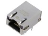 Conector RJ45 Ecranat BEL FUSE L829-1J1T-43 cu Dioda LED, Montare THT, 8 Pini