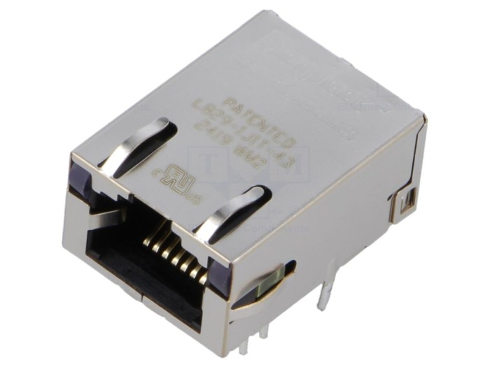 Conector RJ45 ecranat cu diodă LED