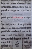 INDISTINCTIA - O CRONICA A SFARSITULUI POLITICII ROMANESTI de DANIEL BARBU , 2010