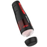 Masturbator automat JAMYJOB CYCLONE, 10 funcții de rotație 180&deg;, 10 funcții de penetrare automată, rezistent la apă, negru cu roșu