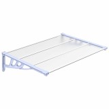 Cumpara ieftin Copertina de usa, gri si transparent, 122x90 cm, policarbonat
