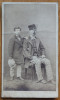 Foto pe carton , Dionitiu si Costache Codreanu din Falticeni , 1876 , autograf