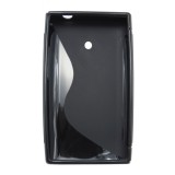 Husa silicon S-case neagra pentru LG Optimus L3 E400