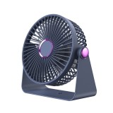 Ventilator 2in1, flippy, de masa/de perete, incarcare usb, 3.7 v, 4.5 w, 1200 mah, 17.5 x 17 x 7.6 cm, albastru fumuriu