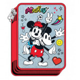 Cumpara ieftin Penar echipat cu doua Fermoare Minnie Mouse, Mickey Mouse