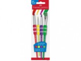 Set 4 pensule Soft Touch , Faber-Castell, cu grip moale