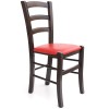 Scaun Paesana - cadru wenge - imitatie piele rosu - 21900