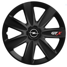 Set 4 Capace Roti GTX Negru Carbon R17, Compatibil Cu Opel