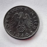 Moneda Germania Nazista 5 Reichspfennig 1940 E Muldenh&uuml;tten, Germanie WW2