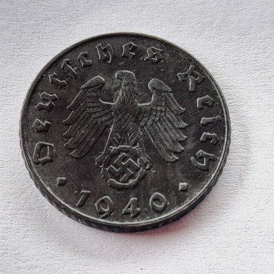 Germania Nazista 5 reichspfennig 1940 E ( Muldenh&amp;uuml;tten) foto