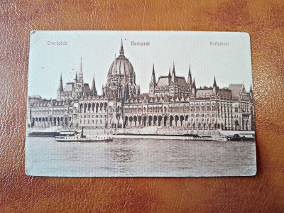 Cartev postala, Budapesta, Palatul Parlamentului, periada interbelica, circulata foto