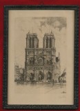 Andor Szekely de Doba &bdquo;Gravura Notre-Dame de Paris&rdquo; 1926
