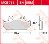 Set placute frana spate TRW MCB751 - Suzuki AN 400 Burgman (07-20) - AN 650 Burgman (03-20) 4T LC 400-650cc