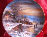 FARFURIE PORTELAN SELTMANN BAVARIA COLECTIA PEISAJE PITORESTI DE IARNA 19.5 CM