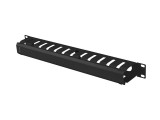 Metal cable management Lanberg 19 1 U, RAL color RAL9004 negru